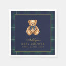 Search for blue and green plaid napkins Boy baby shower