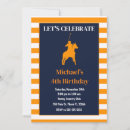 Search for navy blue and orange birthday invitations Party