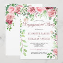 Search for roses engagement party invitations Blush pink