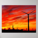 Search for wind turbines posters Sunset