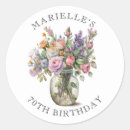 Search for birthday floral stickers Rustic
