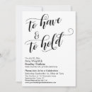 Search for to have and to hold wedding invitations Typography