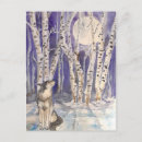 Search for winter snow wolf postcards Blue