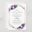 Search for purple and rose gold wedding invitations Floral