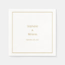 Search for gold and white wedding napkins Minimalist