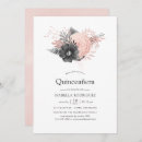 Search for pink grey quinceanera invitations Blush