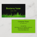 Search for green and black business cards Mowing