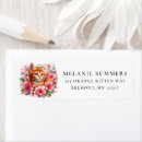 Search for orange flower return address labels Cute