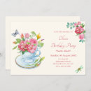 Search for tea cup birthday invitations Butterfly