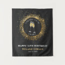 Search for birthday backdrops Black and gold