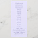 Search for lavender wedding programs Botanical