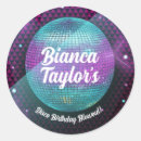 Search for disco birthday stickers Purple