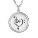 Search for music necklaces heart