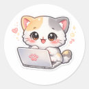 Search for chibi cat stickers Kawaii