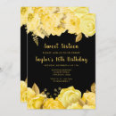 Search for black and yellow birthday invitations Classy