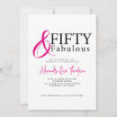Search for fifty and fabulous 50th birthday invitations Fun modern script