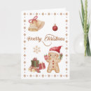 Search for cute gingerbread man christmas cards Watercolor