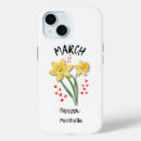 Search for march iphone cases Birth month flower