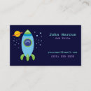 Search for rocket business cards Retro