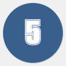 Search for number 5 stickers Blue