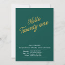 Search for green 21st birthday invitations Calligraphy