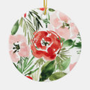 Search for pink rose christmas tree decorations Watercolor flowers