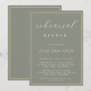 Search for green rehearsal dinner invitations Gold