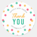 Search for teal baby shower stickers Thank you