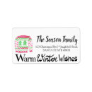 Search for warm wishes return address labels Watercolor