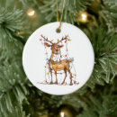 Search for whimsical reindeer christmas tree decorations Red