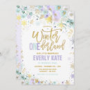 Search for mint and gold birthday invitations Winter onederland