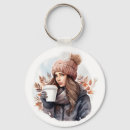 Search for coffee key rings Watercolor