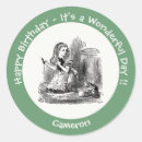 Search for wonderland party stickers Vintage