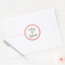 Search for coral wedding stickers Simple