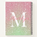 Search for name pink and purple glitter notebooks Sparkles