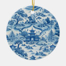 Search for chinoiserie christmas tree decorations Blue and white