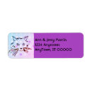 Search for purple lover return address labels Cat