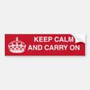 Search for keep calm bumper stickers Carry