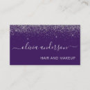 Search for glitter business cards Purple