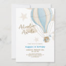 Search for blue hot air balloon birthday invitations Adventure awaits