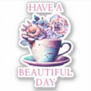 Search for blue tea cup stickers Flowers