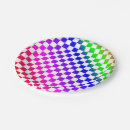 Search for green plaid pattern plates Pink
