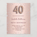 Search for 40th birthday postcards Rose gold