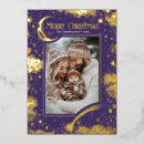 Search for purple and gold christmas cards Starry night