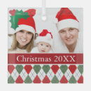 Search for argyle christmas tree decorations Green