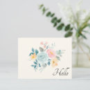 Search for blue wildflower postcards Watercolor