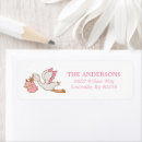 Search for baby announcement return address labels Pink