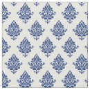 Search for navy blue and white pattern fabric Floral