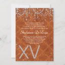 Search for orange quinceanera invitations Girly