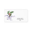 Search for mistletoe return address labels Elegant